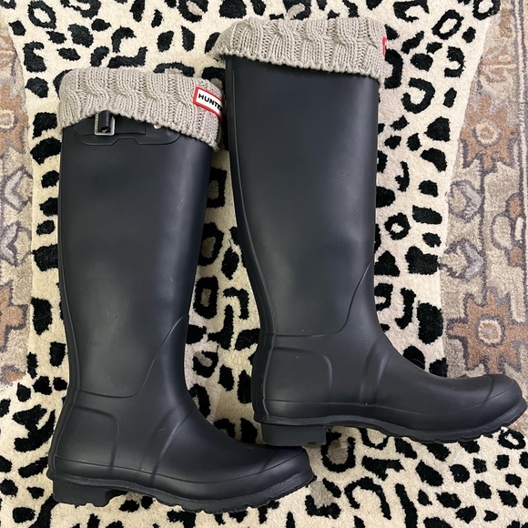 Hunter Shoes - Hunter Rain Boots Navy Wellies